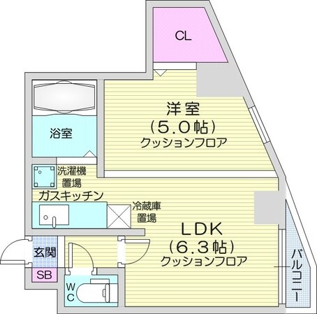 西１１丁目駅 徒歩7分 7階の物件間取画像